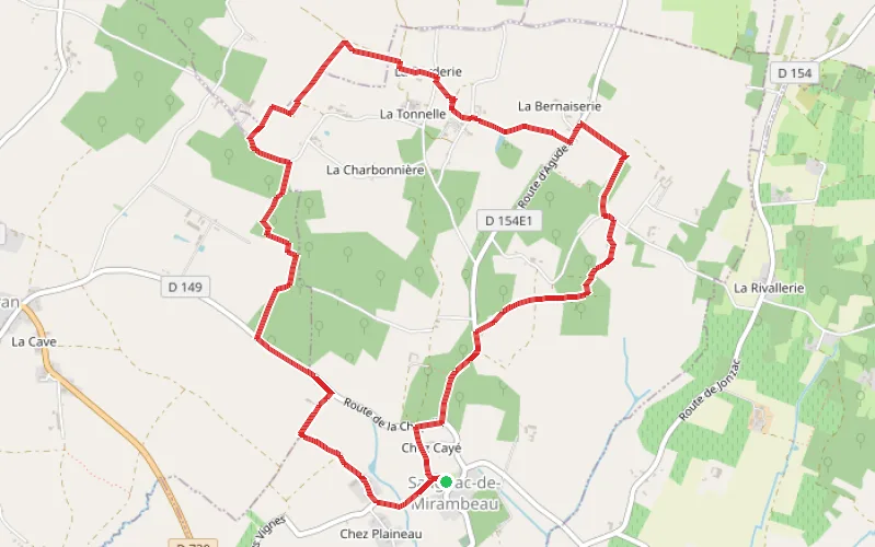 Tracé du parcours Du Bois d'Emon au Bois de Toulifaut