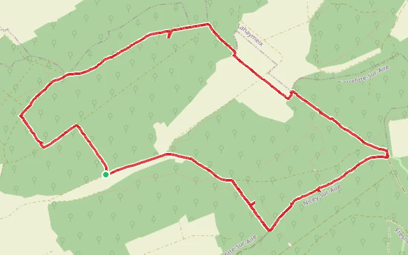Tracé du parcours Circuit du Gros Charme de la Forêt de Pierrefitte