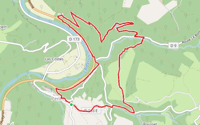 Tracé du parcours Les Suquets de Penne