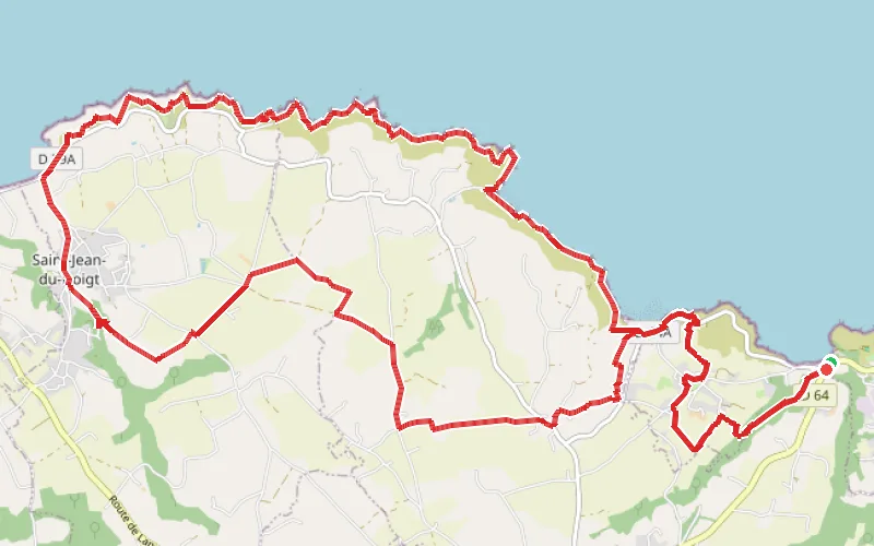 Tracé du parcours Poul Rodou