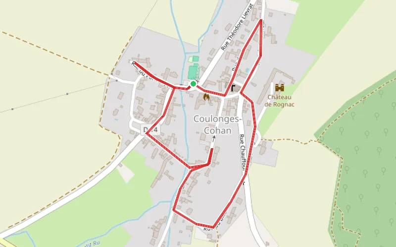 Tracé du parcours À la découverte de Coulonges-Cohan