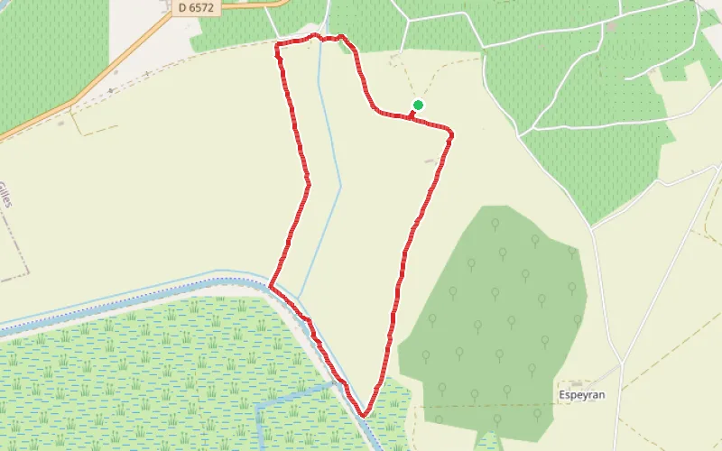 Tracé du parcours Sentier du Cougourlier