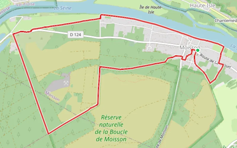 Tracé du parcours Boucle de la Forêt de Moisson
