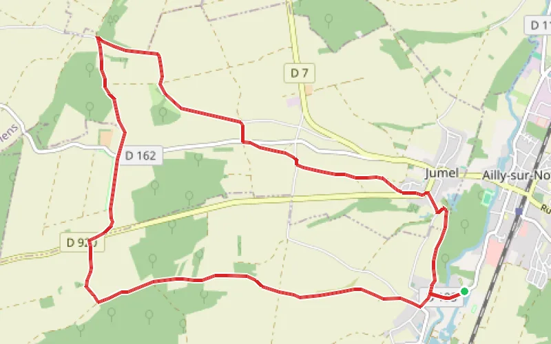 Tracé du parcours La Ferme Saint-Nicolas et le Bois de Berny