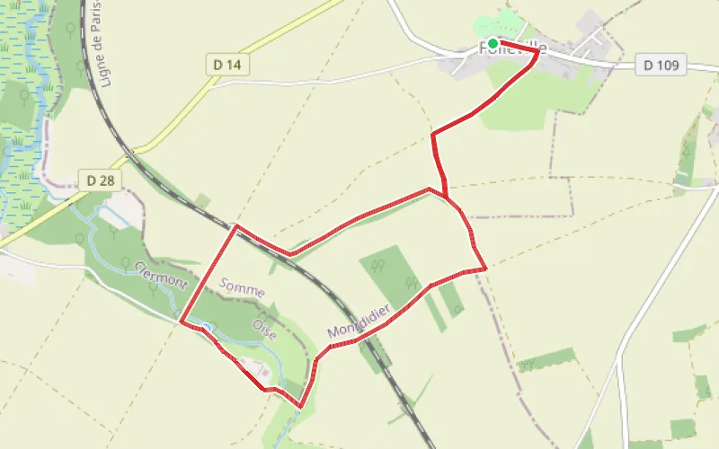 Tracé du parcours Le Visigneux