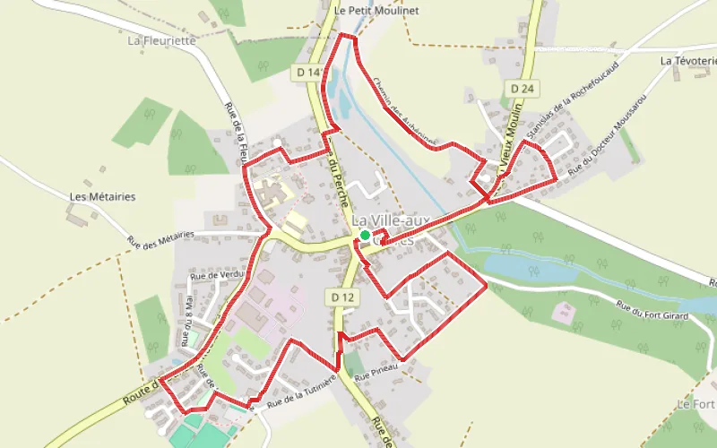 Tracé du parcours Parcours Urbain de La Ville-aux-Clercs
