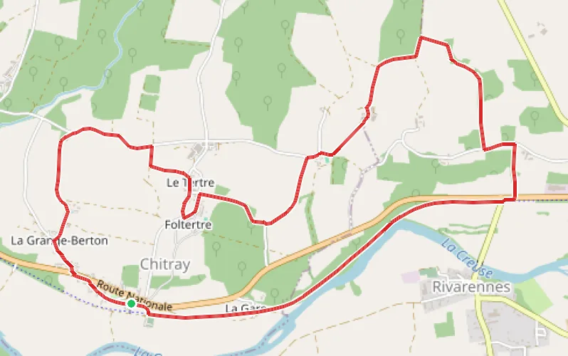 Tracé du parcours À la découverte des alentours de Chitray
