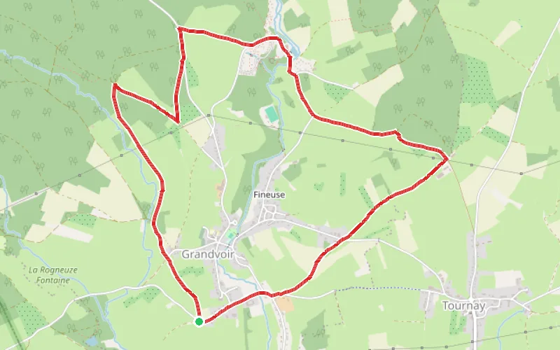 Tracé du parcours Petit tour dans la campagne chestrolaise