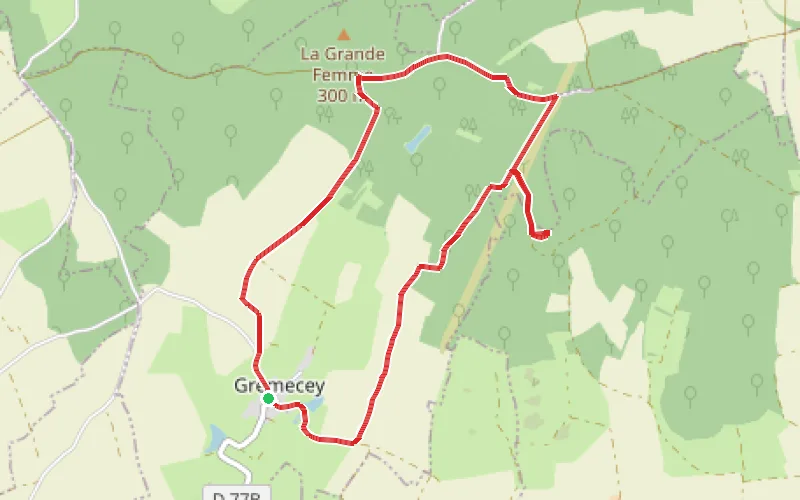 Tracé du parcours Boucle de Grémecey, hommage à Paul Beugnette