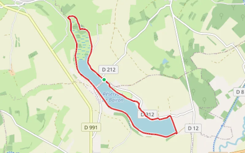 Tracé du parcours Sentier du Lac de Bairon