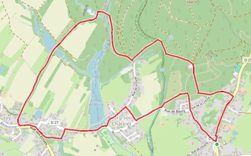Tracé du parcours Boucle au départ de Saint-Germain-le-Chatelet