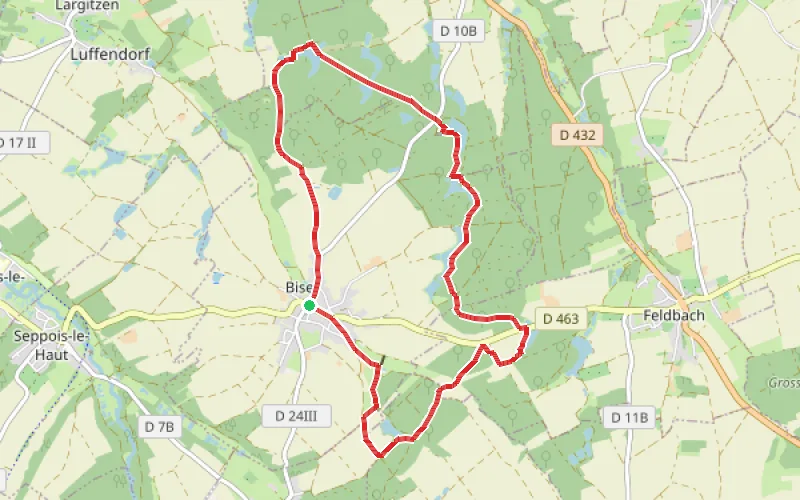 Tracé du parcours Circuit du Sundgau : La balade des Etangs de Bisel