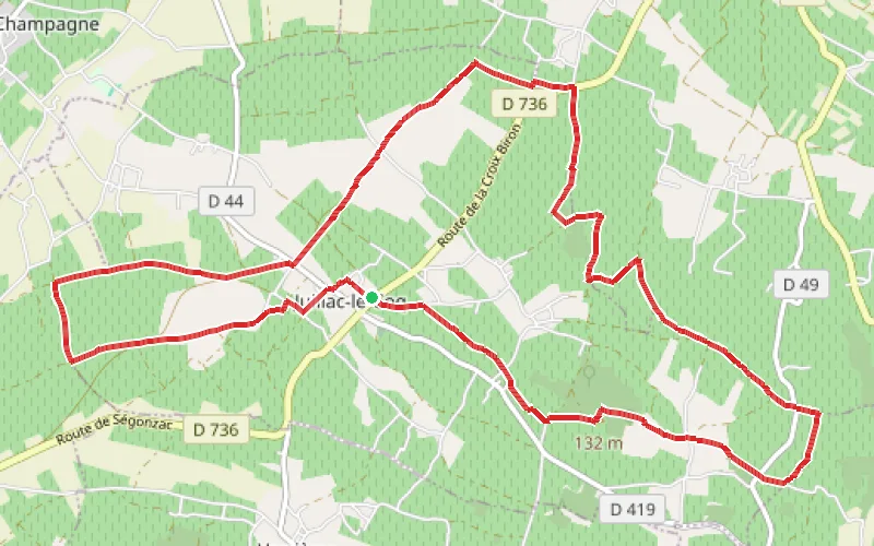 Tracé du parcours Circuit du Côt