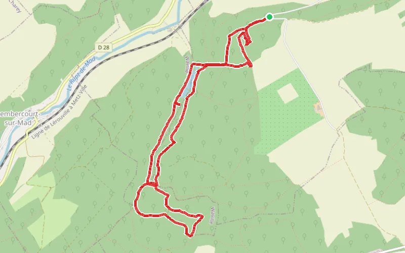 Tracé du parcours Le vallon de Grand-Fontaine