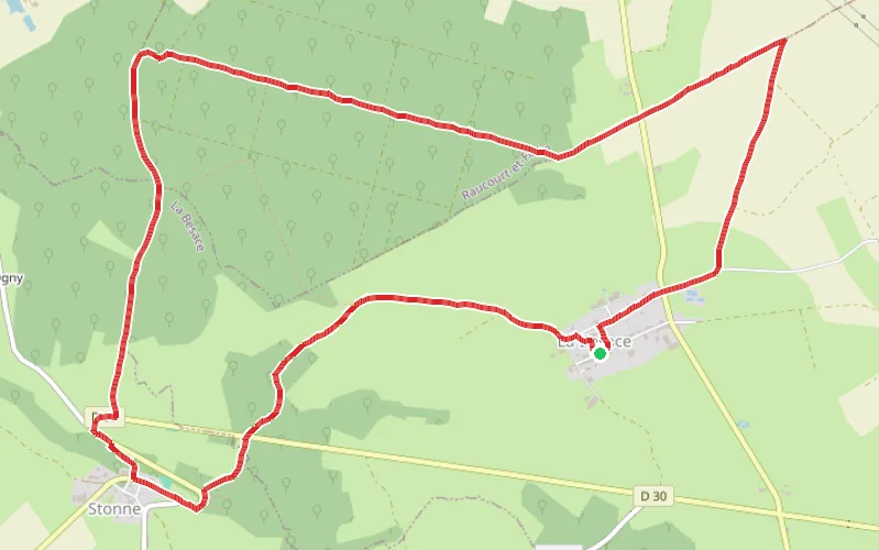 Tracé du parcours La Besace et le Pain de Sucre