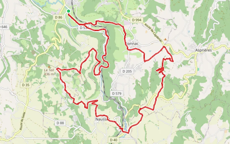 Tracé du parcours Autour de la vallée de la Diège