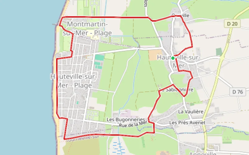 Tracé du parcours Petite boucle de Hauteville-sur-Mer