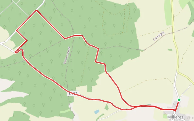 Tracé du parcours Bois du Raillemont