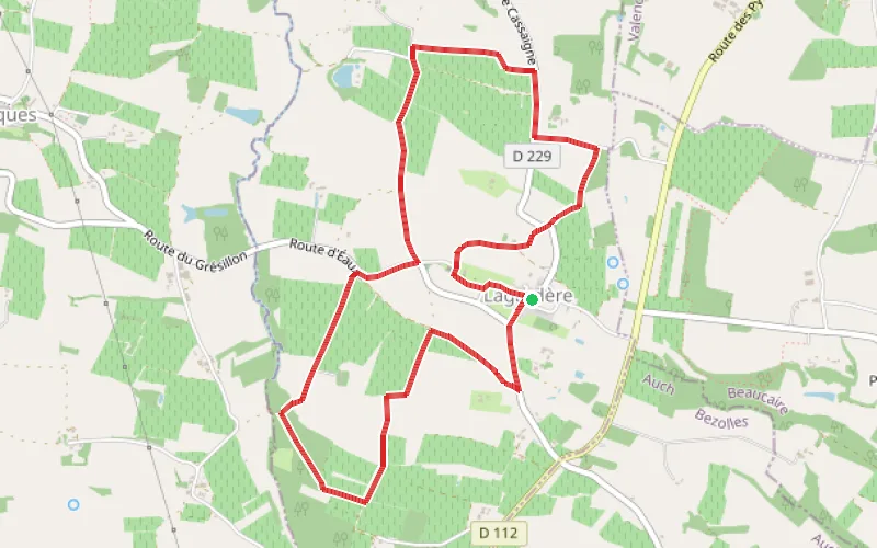 Tracé du parcours À Lagardère, le paysage vient à toi