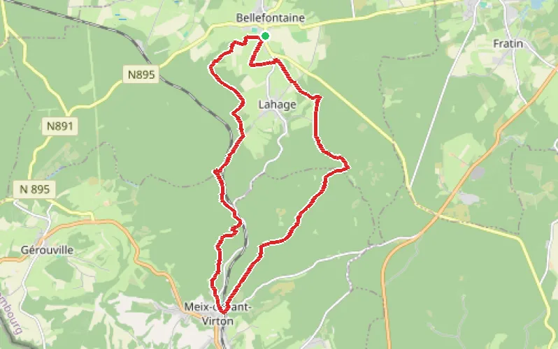 Tracé du parcours La Meixoise par le Gros Cron