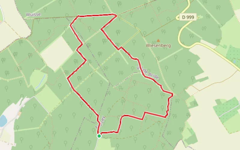 Tracé du parcours Circuit Jacques Gerardin en Forêt Domaniale de Bride