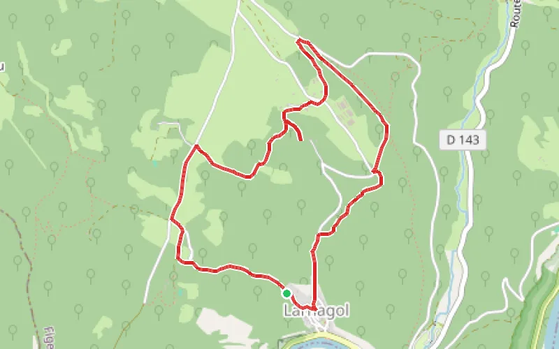 Tracé du parcours Les hauts de Larnagol