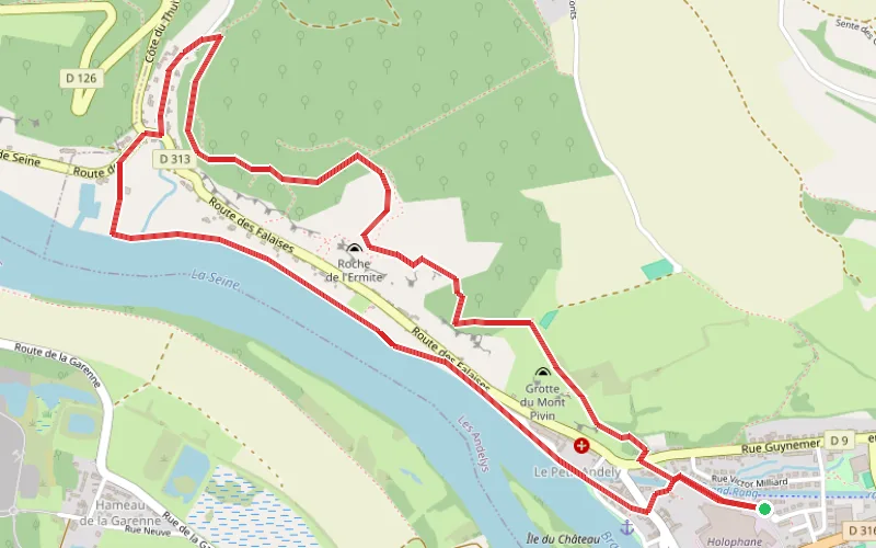 Tracé du parcours Le Trail du Val Saint Martin