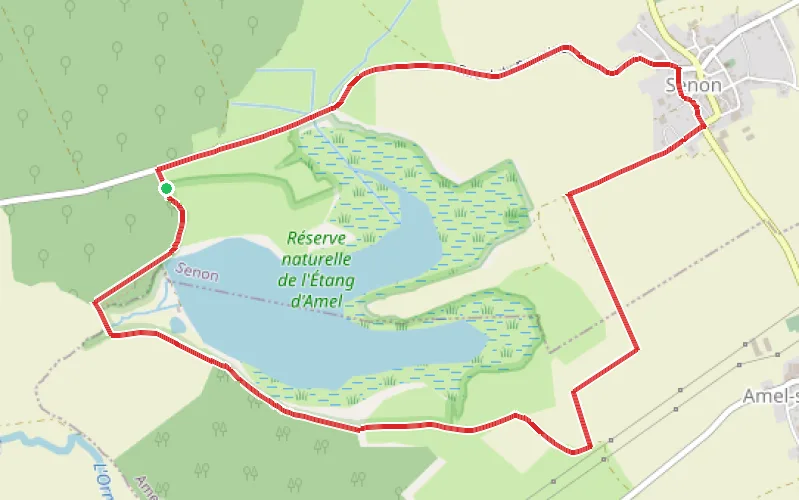 Tracé du parcours Étang d'Amel