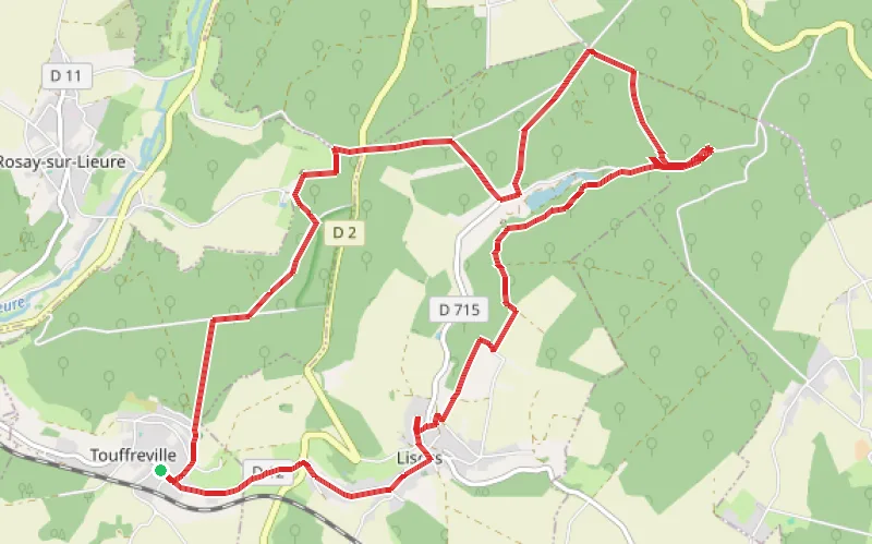 Tracé du parcours Autour du Fouillebroc