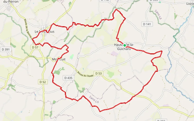 Tracé du parcours Circuit des Tancrèdes à Hauteville-la-Guichard