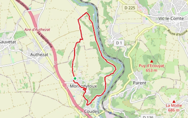 Tracé du parcours Sur les Chemins de l'Arkose