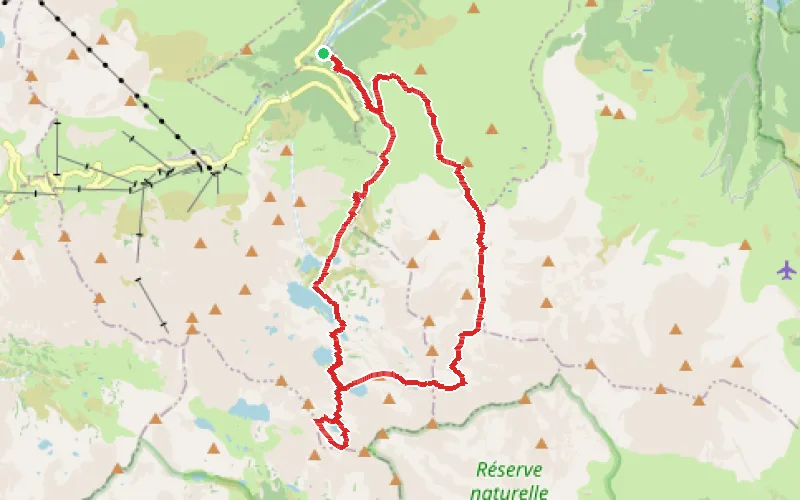 Tracé du parcours Week-end au refuge de Campana de Cloutou