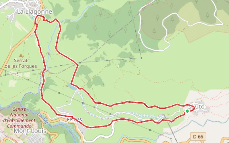 Tracé du parcours Boucle autour de Sauto