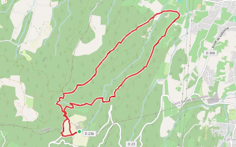 Tracé du parcours La Chartreuse de Valbonne Nord