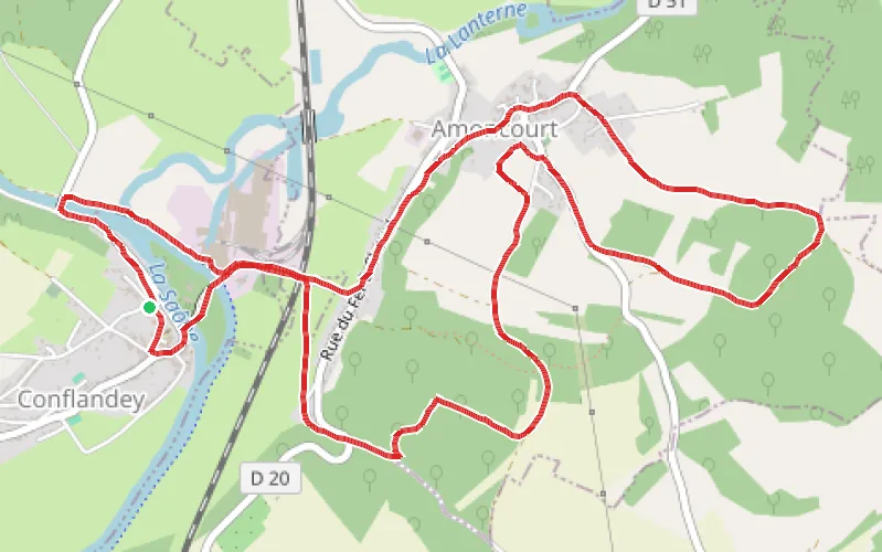 Tracé du parcours Tréfileries de Conflandey
