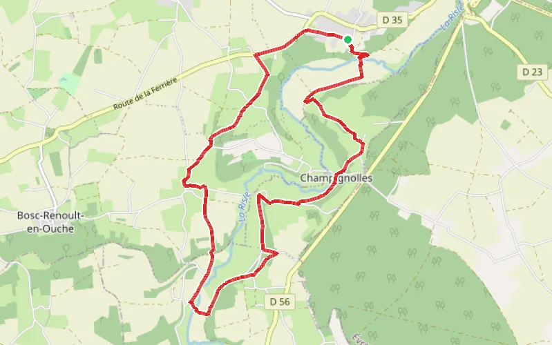 Tracé du parcours Le Rouge Moulin
