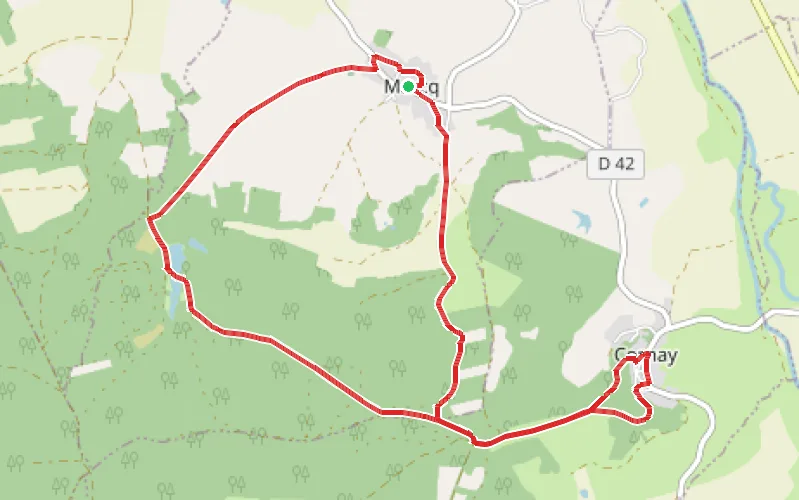 Tracé du parcours Sentier des châteaux depuis Marcq