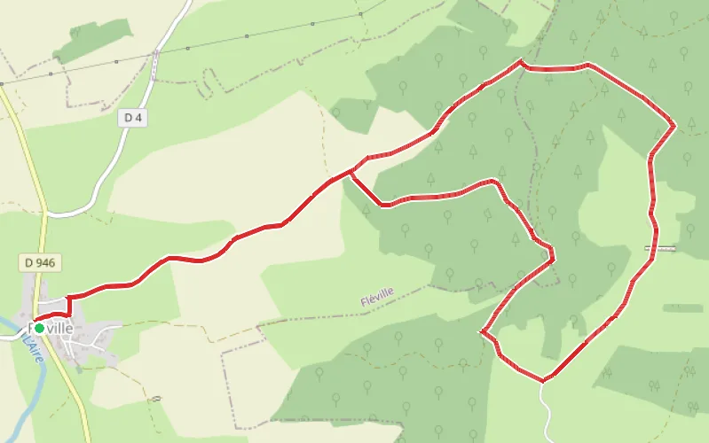 Tracé du parcours Sentier d'Ariethal