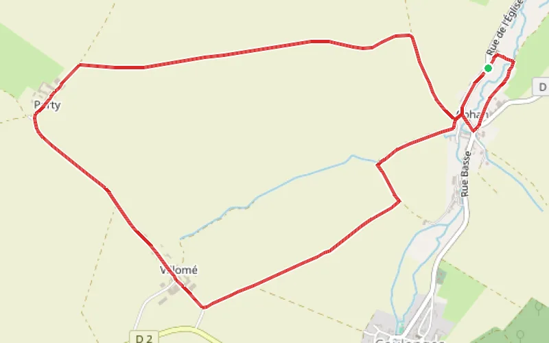 Tracé du parcours Sur les hauteurs de Cohan