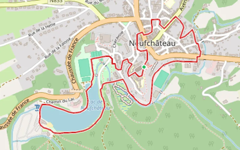 Tracé du parcours Promenade dans les ruelles de Neufchâteau