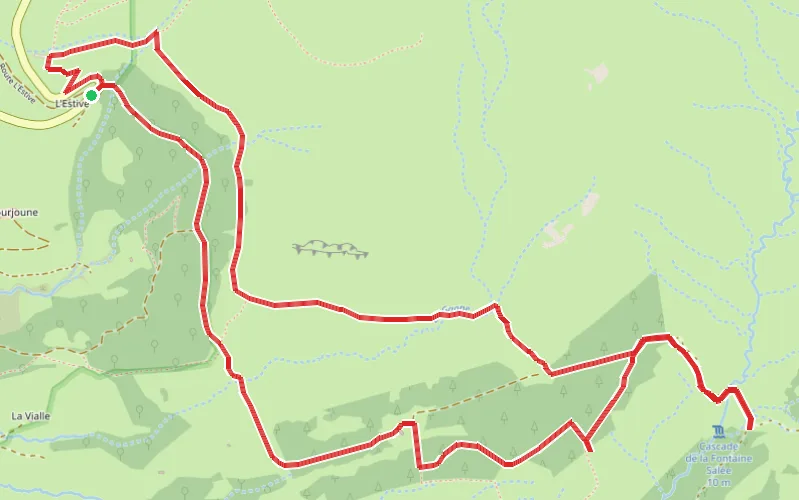Tracé du parcours Le Cirque de la Fontaine Salée