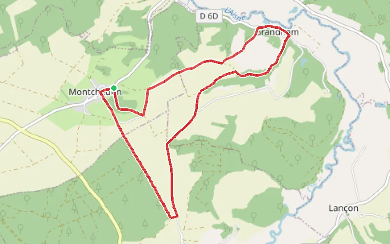 Tracé du parcours Le Sentier de la Gravette