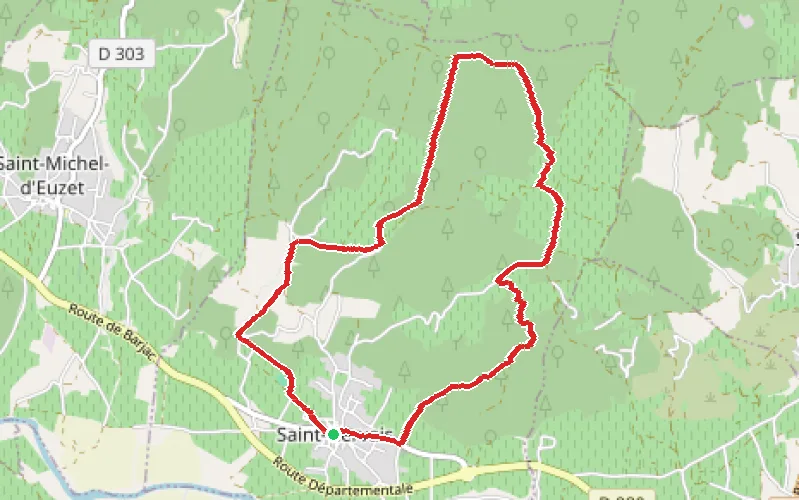Tracé du parcours Saint-Gervais dans le Gard