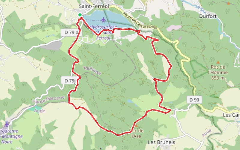 Tracé du parcours Saint-Ferreol