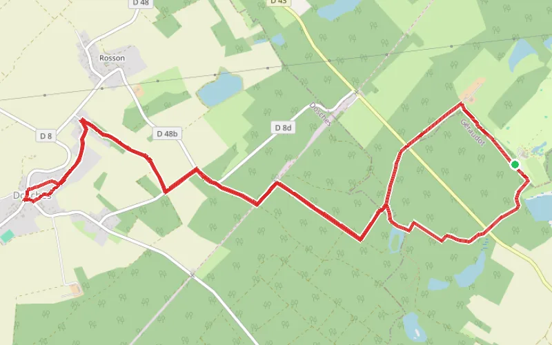 Tracé du parcours Du Domaine de la Forêt d'Orient à Dosches