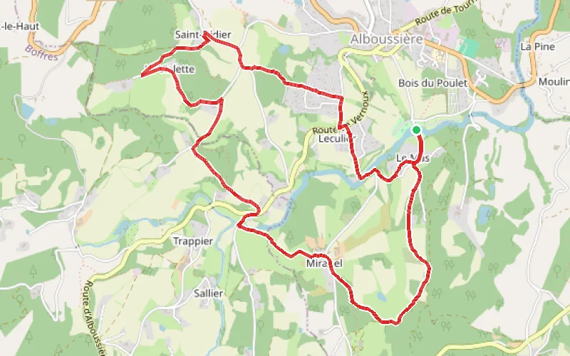 Tracé du parcours Circuit de Mirabel
