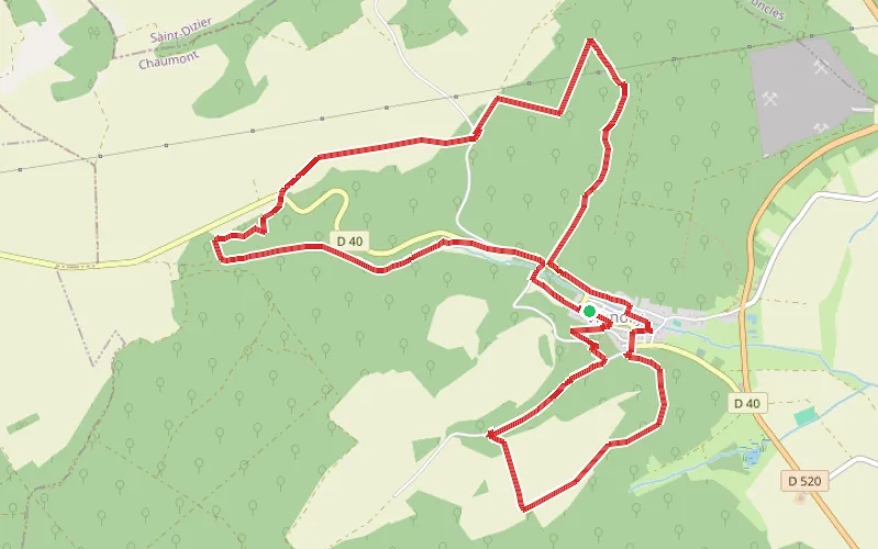 Tracé du parcours Le château de Vignory