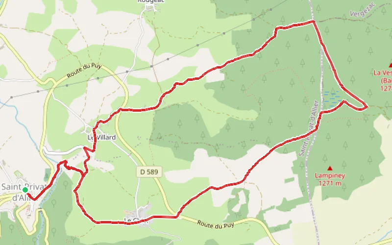 Tracé du parcours Le Lac de l'Oeuf