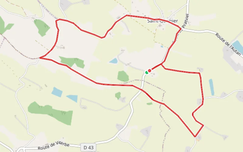 Tracé du parcours Autour du Domaine d'en Naudet
