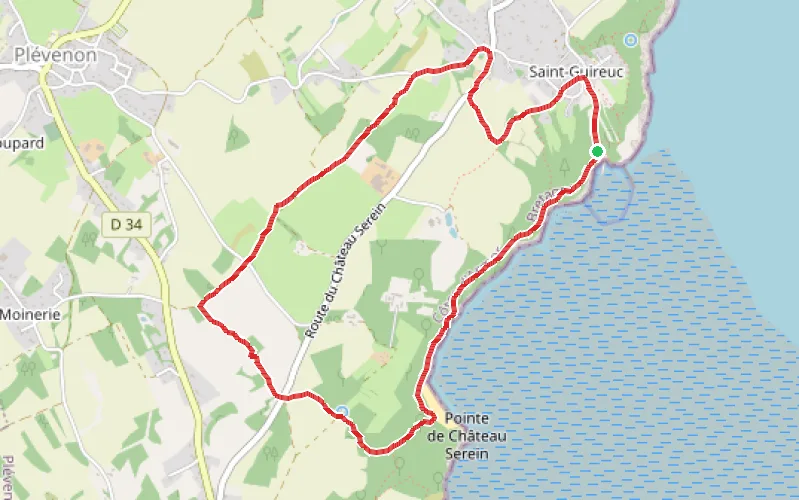 Tracé du parcours Autour du Port de Saint-Géran